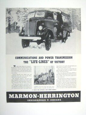 Marmon-Herrington Vintage Advertisement Print Life Lines Of Victory 1944 WWII Er